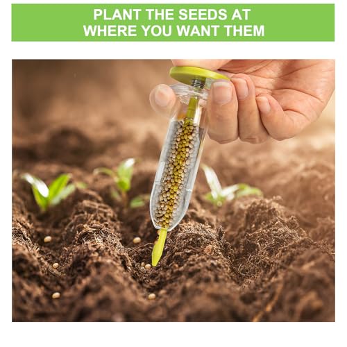 8 Pack Seeder Seed Planter Tool Set, Seed Dispenser, Garden Dibber & Widger
