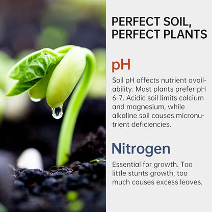 AAwipes Soil Test Kit pH & Nitrogen Tester for Garden Vegetable Nutrients Lawn Indoor & Outdoor 20 Strips (J03)