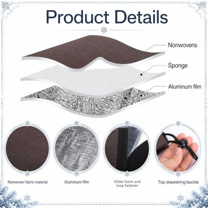 2 Pcs Winter Palm Tree Trunk Protector, 3-Layer Tree Trunk Insulation Cover