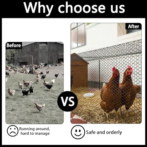 Plastic Chicken Wire Fencing 15.7IN x 66FT,Pet Barrier Netting,Durable Garden Mesh Fence Animal Barrier for Dogs, Rabbits, Poultry & Plant Protection,Black - color: Black, size: 15.7INx66FT