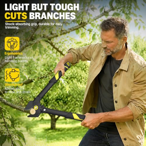 Jardineer Anvil Lopper for Tree Trimming, 16.5 Inch Branch Cutter