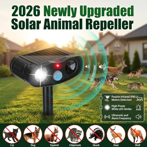 Sonic Fortress Pro Deer Repellent Device Outdoor with LED Flash 2 Packs