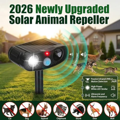 Sonic Fortress Pro Deer Repellent Device Outdoor with LED Flash 2 Packs