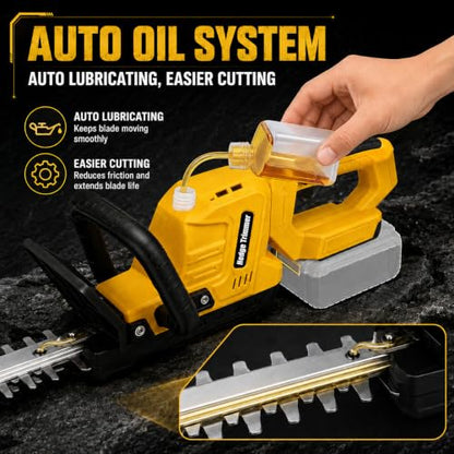 Hedge Trimmer Cordless 20.4" Compatible with DEWALT 20V MAX Battery - size: 20 IN