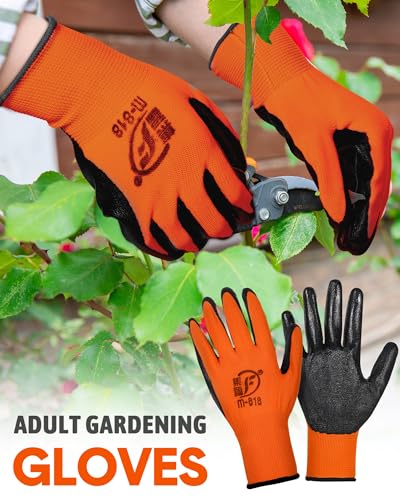 Honeydak 36 Pairs Garden Gloves Bulk for Men Women - color: Orange, Yellow