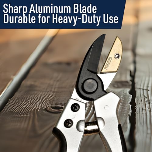 Anvil Pruning Shears for Gardening - 7.75” Heavy Duty Branch Cutter Garden Shears with Rubber Grips for Dry Stems or Small Wood Branches - Hand Pruners for Gardening Tools by Kings County Tools - style: 8" Anvil Pruner