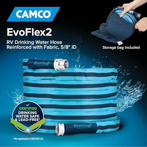 Camco EvoFlex2 50-ft RV Drinking Water Hose - size: 50-Foot, style: Expandable Fabric