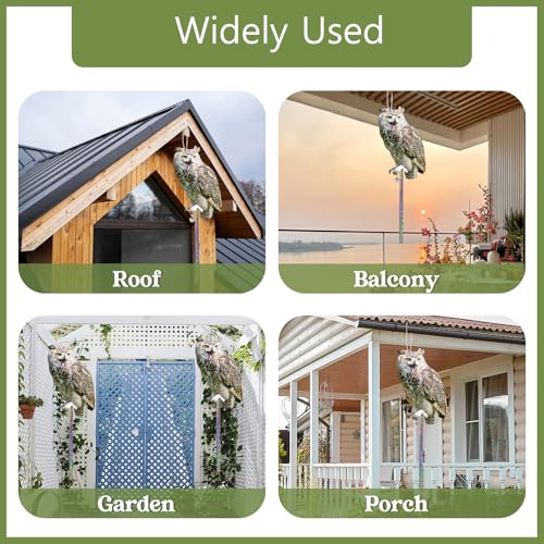 2PCS Flat Fake Owl Plastic Owls to Scare Pigeon - color: Gray Owl 2pcs