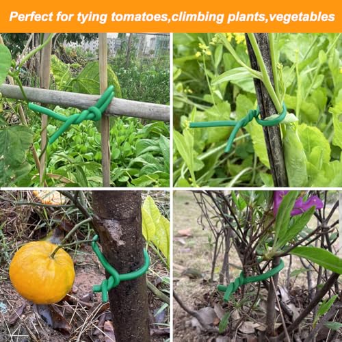 Tenn Well 2Pk 32ft 5mm Green Plant Ties Soft Garden Wire for Tomatoes - color: Green, size: 5mm