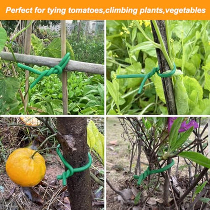 Tenn Well 2Pk 32ft 5mm Green Plant Ties Soft Garden Wire for Tomatoes - color: Green, size: 5mm