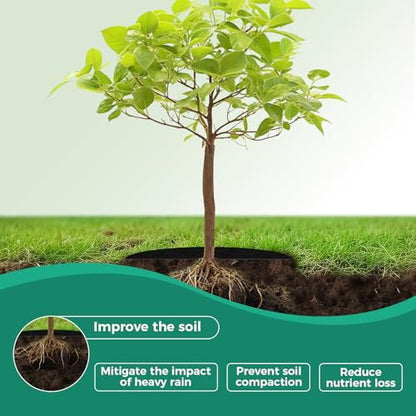 32.3 Inch 2 Pack Non-Woven Tree Mulch Ring for Weed Controlling - size: 32.28 inch