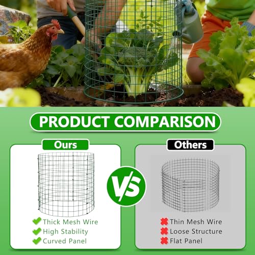 8 Pack Plant Protectors from Animals, 12x16 Inch Metal Garden Cages - color: 8 Pack, size: 12x16 IN