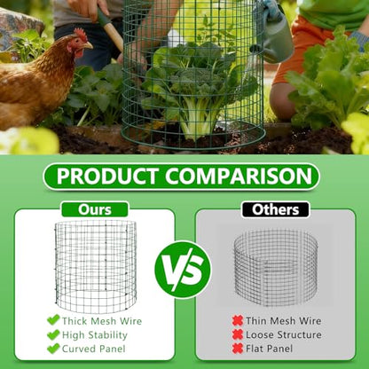 10 Pack 12x16 Inch Metal Plant Protector Cages, Garden Animal Barriers - color: 10 Pack, size: 12x16 IN