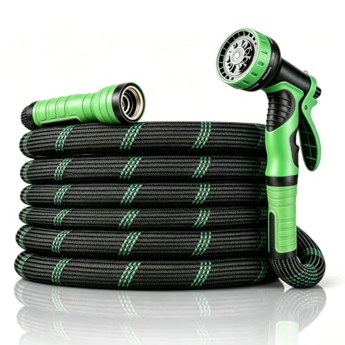 Ultra-Lightweight Garden Hose 25 ft with Spray Nozzles - size: 25 FT