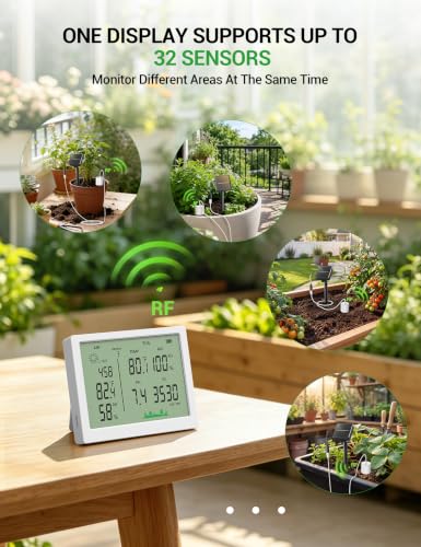 Solar Probe Expansion Kit — Compatible Add-On for 7-in-1 Wireless Soil Sensor System | Adds 1 More Monitoring Zone | Pairs to Existing Display, Up to 32 Probes Total - size: 1 Pack Probe Expansion