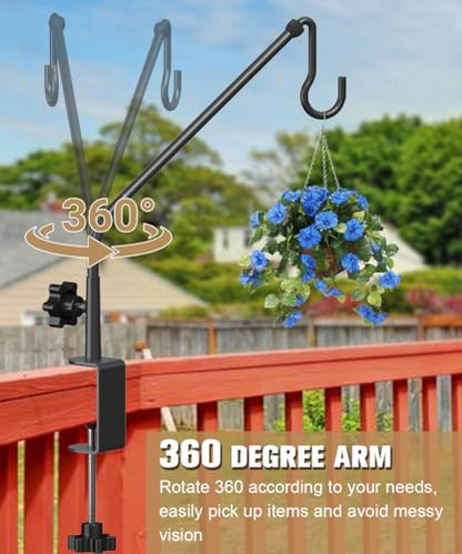 20 Inch Extended Reach Deck Hook Hanger for Railing, 2 Pack - size: 20 Inch 2 Pack