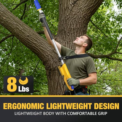 Cordless Pole Saw for Dewalt 20V Battery, 15 FT Reach, Tool Only