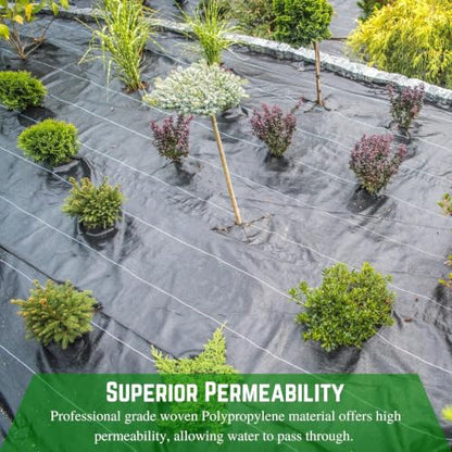 Farm Plastic Supply - 3.2oz Premium Landscape Fabric Heavy Duty - (6' x 750') - Commercial Grade Landscape Fabric, Woven Landscaping Cloth, Ground Cover for Gardening, Farming, Agriculture - size: 6' x 750'