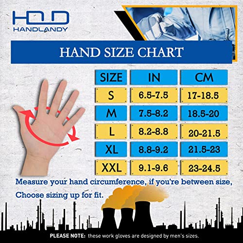 HANDLANDY Mens Work Gloves Touch screen, Utility Mechanic Gloves, Flexible Breathable Fit- Padded Knuckles & Palm - color: Green, size: Medium