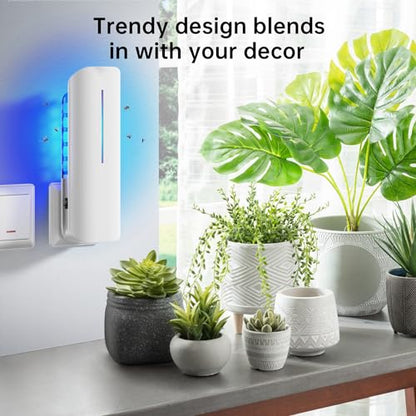 BURLAN Flying Insect Trap, Plug-in Fruit Fly Trap Indoor 9W Night UV Light - color: 1PC-White