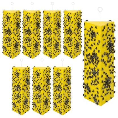 8 Pack Sticky Fly Traps for Indoor Outdoor with Hanging Hook - size: 8 pack