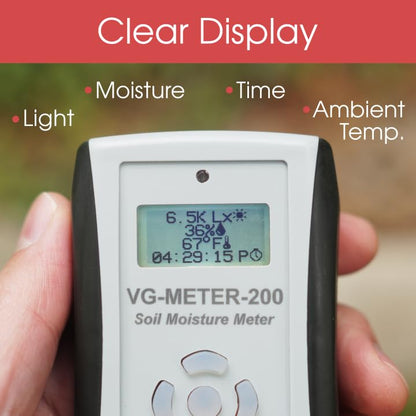 Professional Grade Digital Soil Moisture Meter with Dielectric Probe, Highly Accurate, Probe Will Never Corode, Graphical Backlit Display, Rugged Easy Grip Hand Held Case