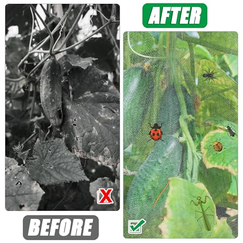 52" x 18'' x 66'' Garden Bird Netting Plant Cover for Cucumber Trellis