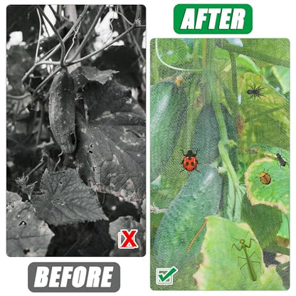 52" x 18'' x 66'' Garden Bird Netting Plant Cover for Cucumber Trellis