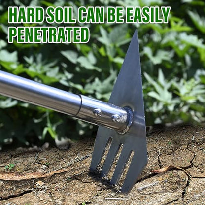 BARAYSTUS Garden Hoe Heavy Duty, Adjustable Long Handle Weeding Tool - size: Large Head: 4.1" W x 8.5" H