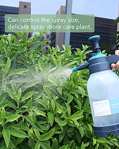 HTDYOO 0.5 Gallon Garden Pump Sprayer, Hand Held Garden Sprayer