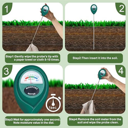 XLUX Long Probe Deep Use Soil Moisture Meter, Water Monitor Indicator Sensor, Hygrometer for Outdoor Indoor Large Pot Plants, Flower, Gardening, Farming - size: 40CM