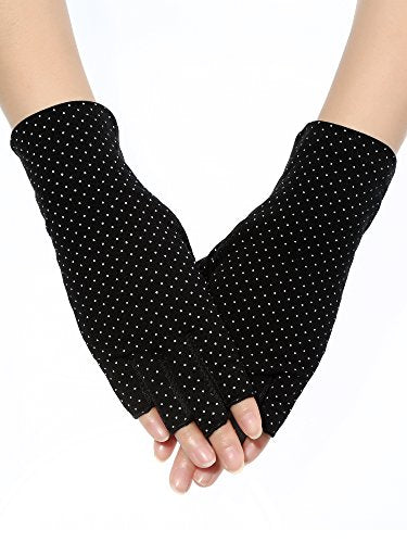 Maxdot Sun Gloves for Women UV Protection - color: Black and Khaki