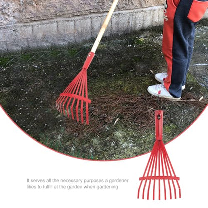 Happyyami Garden Hand Rake Replacement Head 9 Tooth Rake for Fallen Leaves Soil Loosening Weeding and Yard Cleanup 10.43 X 5.11 X 1.18 in
