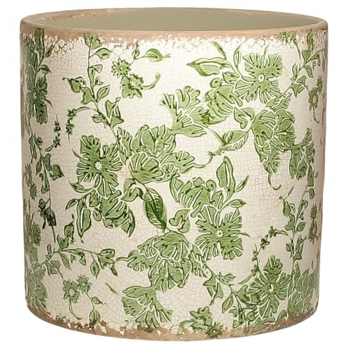7.7" Large Green Plant Pots, Farmhouse Ceramic Flower Pots without Drainage - color: Distressed Sage, size: Large - No Drain Holes