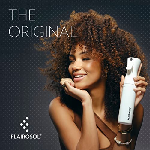 FLAIROSOL Original Continuous Mister Spray Bottle, 10.1oz, White/Coral - color: White Bottle - Coral Print