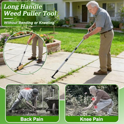 Crack Weeder Tool Set Upgraded & Lengthened Manual Manganese Steel Crevice