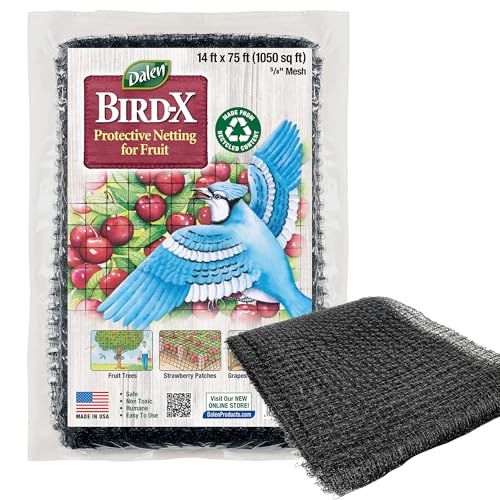 Dalen Bird-X Protective Mesh Netting for Fruit Trees & Berries, 14 x 75 ft - size: 14' x 75'