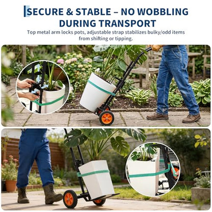 Garvee Plant Caddy with Wheels, 175 LBS Capacity - color: Black
