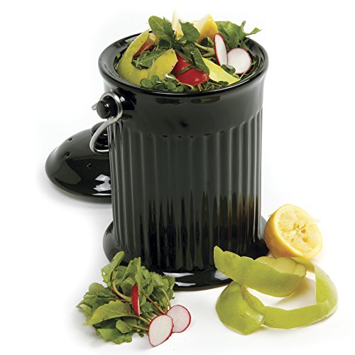 Norpro Ceramic Compost Keeper, Black (93EB) - color: Black