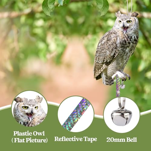 2PCS Flat Fake Owl Plastic Owls to Scare Pigeon - color: Gray Owl 2pcs
