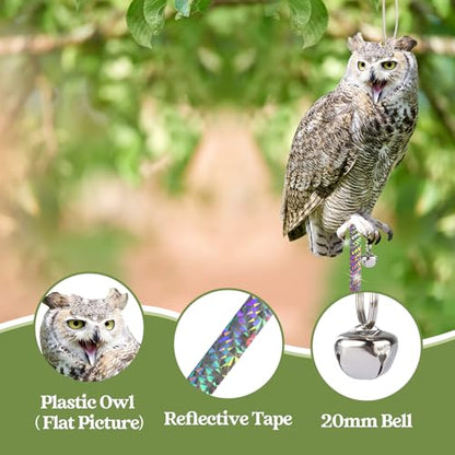 2PCS Flat Fake Owl Plastic Owls to Scare Pigeon - color: Gray Owl 2pcs
