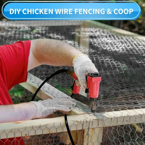1/2 Inch Black Wire Mesh Roll - 24'' x 100' Chicken Wire Fence, 20 Gauge Hardware Cloth Poultry Netting for Garden/Animal Barrier/Rabbit/Floral/Chicken Coop/DIY Projects - size: 20 Gauge-1/2 Inch-24'' x 100'