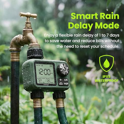 Garden Hose Sprinkler Timer 1 or 2 Outlet Programmable Controller - style: 2-Zone