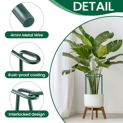 DoubleFill 24 Pcs Peony Cages and Supports Snake Plant Support Stakes