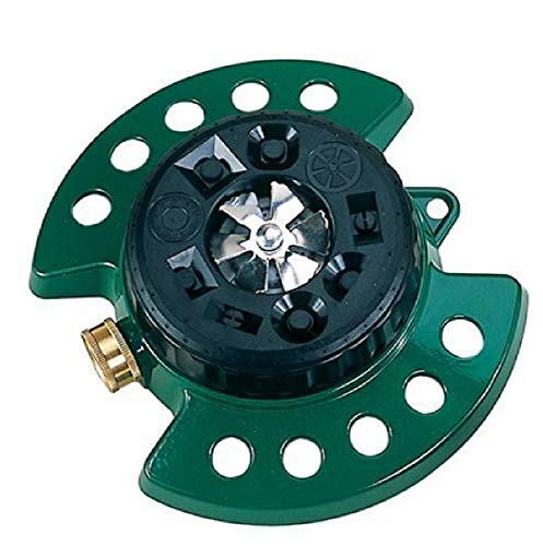 Dramm Metal Base, Green 15024 ColorStorm 9-Pattern Turret Sprinkler with Heavy-Duty Meta - color: Green, style: Turret Sprinkler