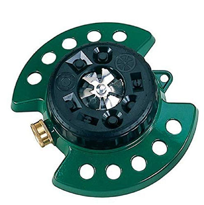 Dramm Metal Base, Green 15024 ColorStorm 9-Pattern Turret Sprinkler with Heavy-Duty Meta - color: Green, style: Turret Sprinkler