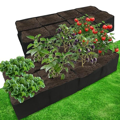 Gardzen 2 Pack Fabric Raised Garden Beds - size: 2Feet x 4Feet