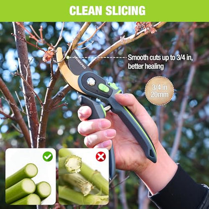 WORKPRO Pruning Shears, Garden Clippers with Titanium Coated, 9" Bypass
