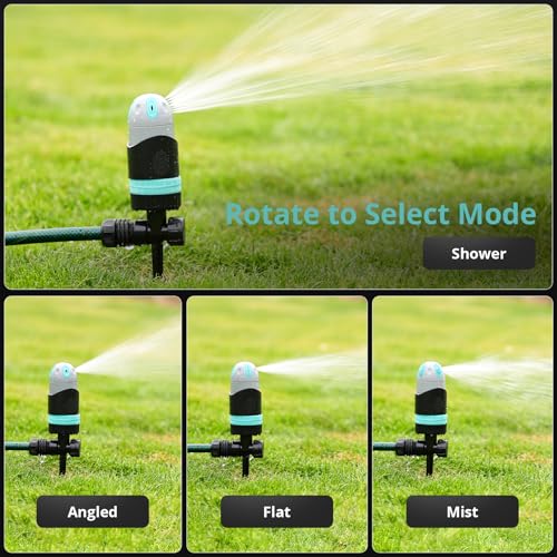 QUOBAS 360°Rotating Sprinkler for Yard, Heavy Duty Water Sprinkler for Lawn