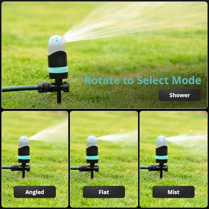 QUOBAS 360°Rotating Sprinkler for Yard, Heavy Duty Water Sprinkler for Lawn